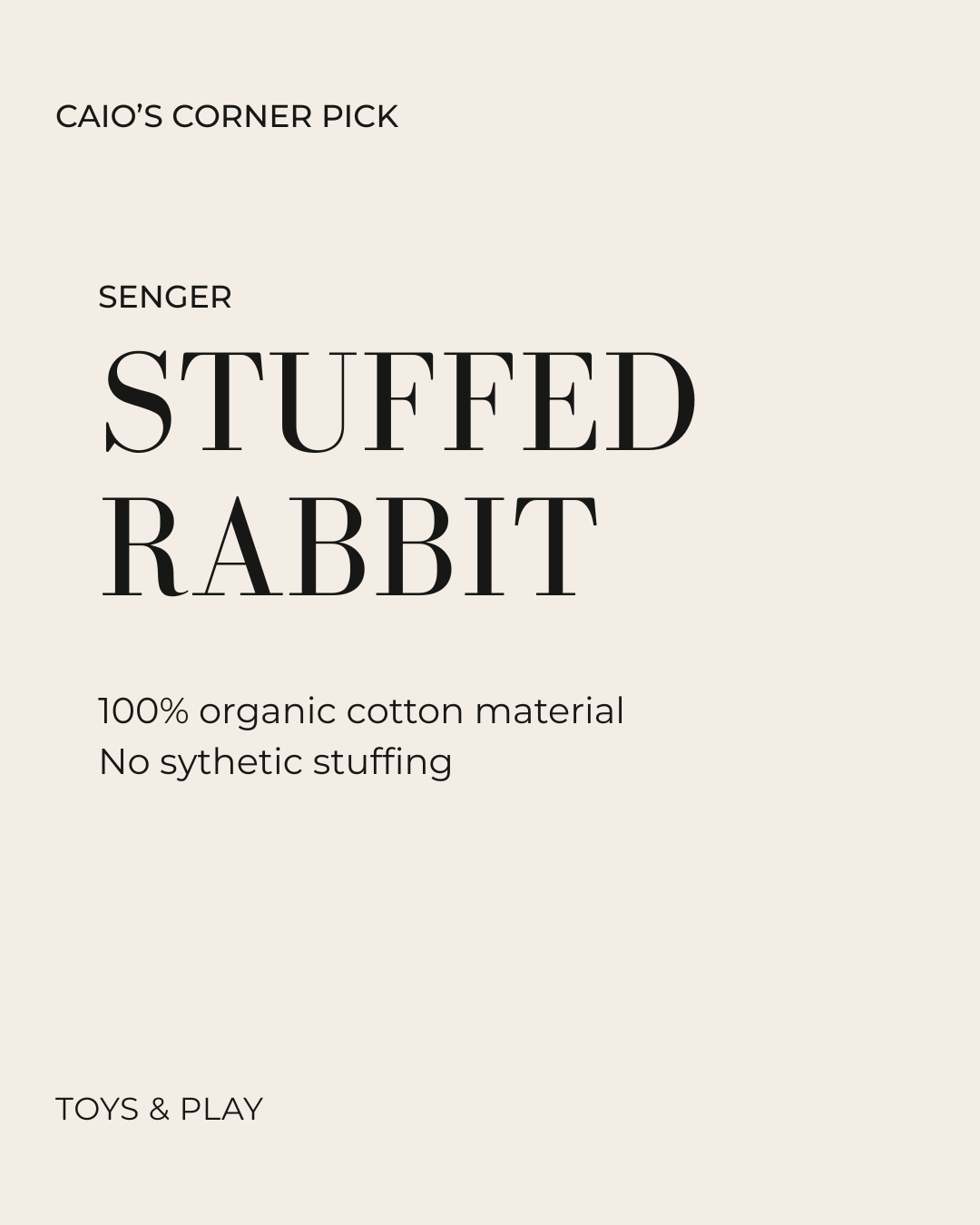 Senger 100% Organic Cotton Rabbit (2 set)