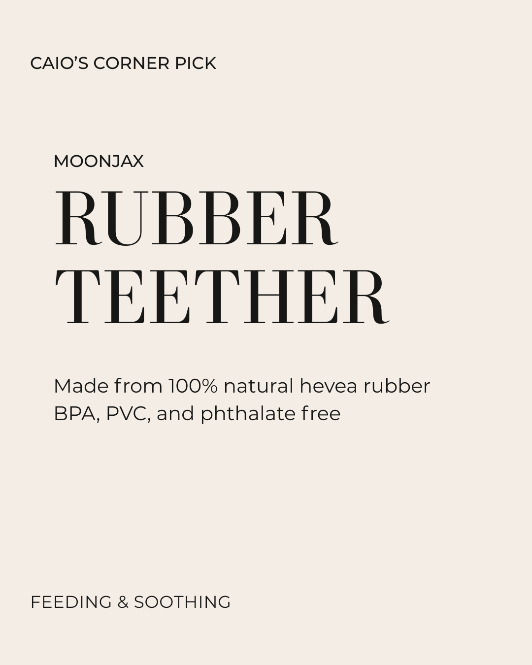 Moonjax Natural Tree Rubber Teether
