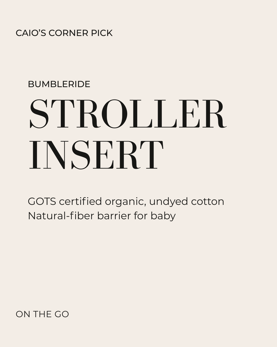 Bumbleride Organic Cotton Stroller Seat Liner