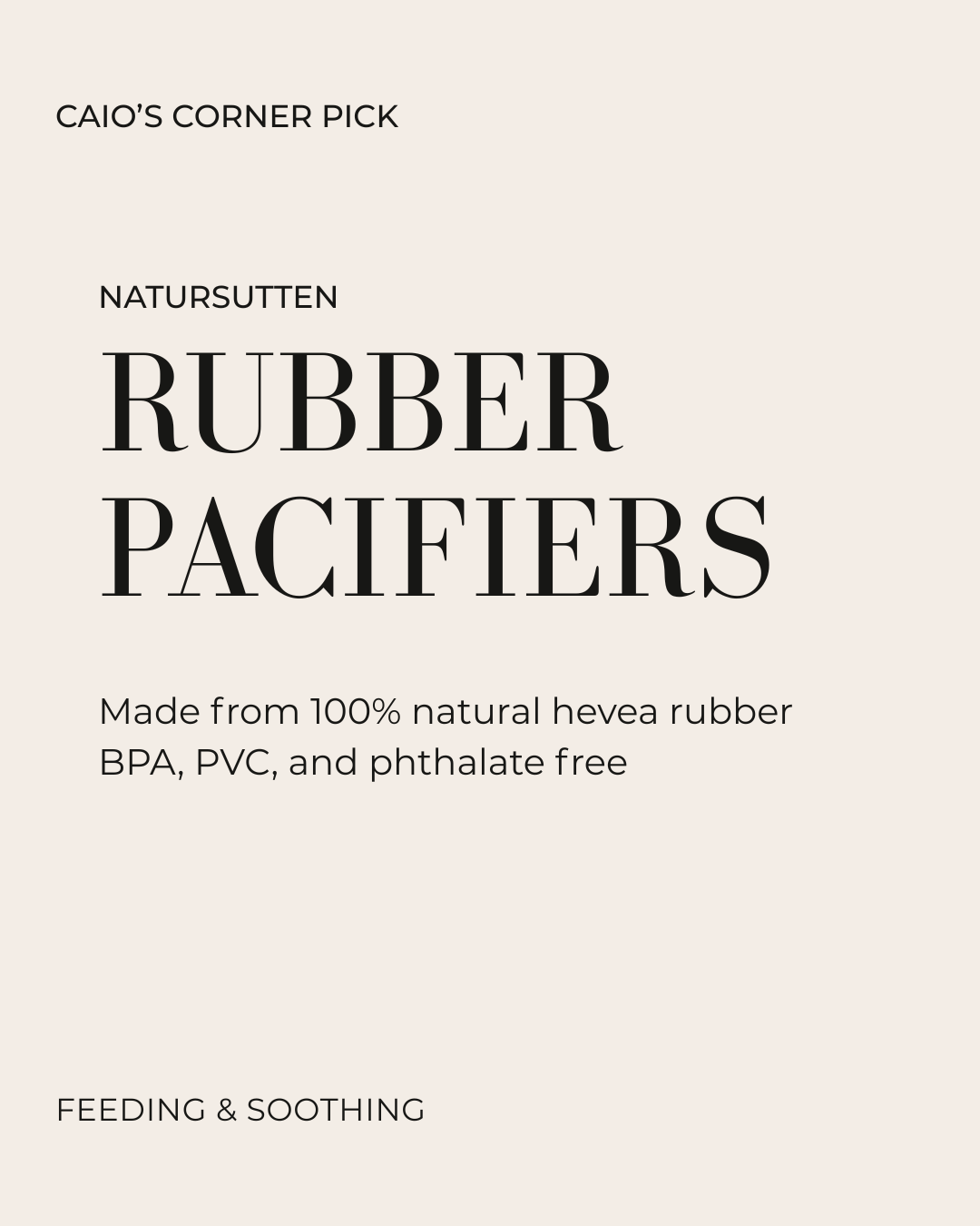 Natursutten 100% Natural Rubber Rounded Pacifier (set of 2)