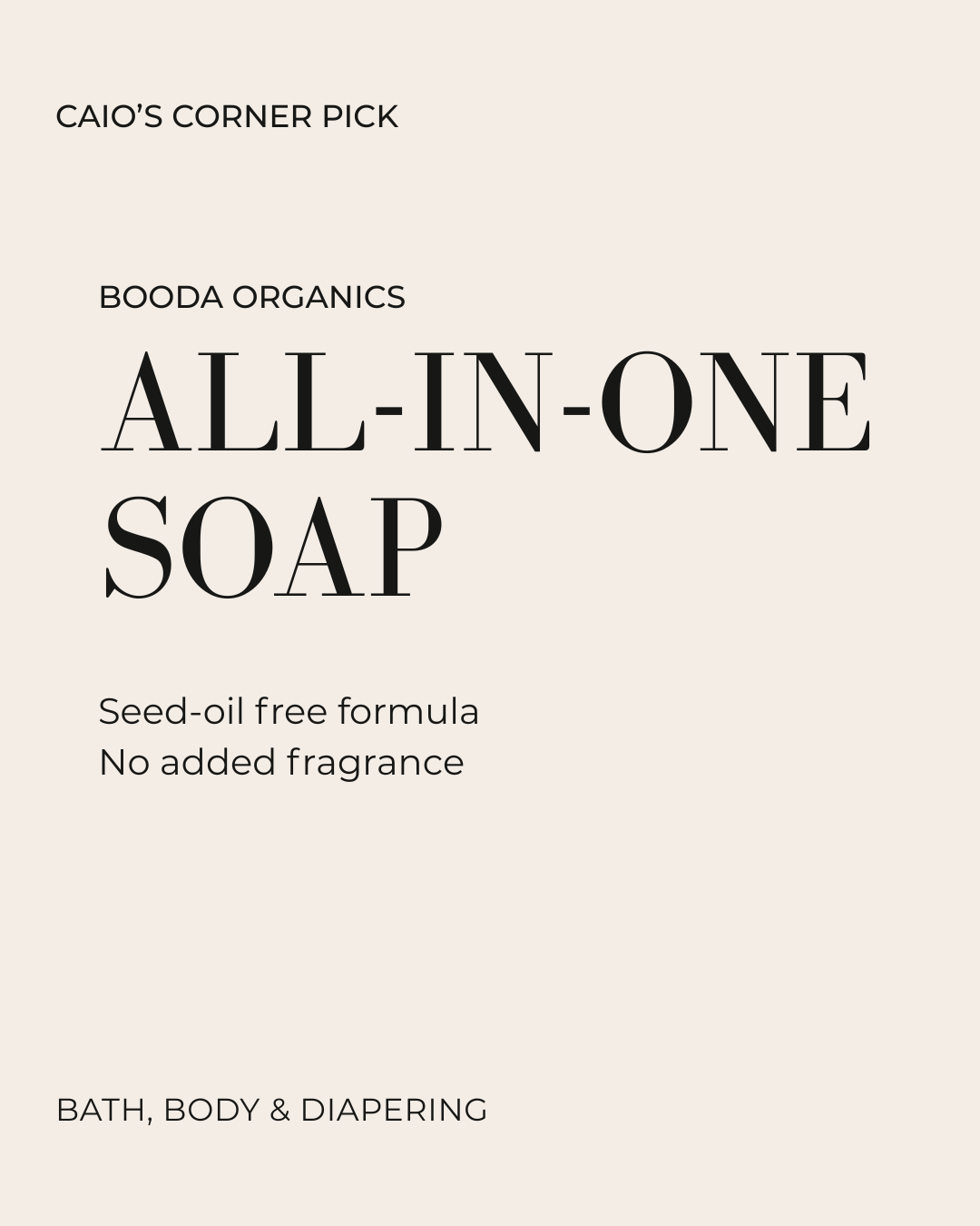 Booda Organics All-in-one Soap