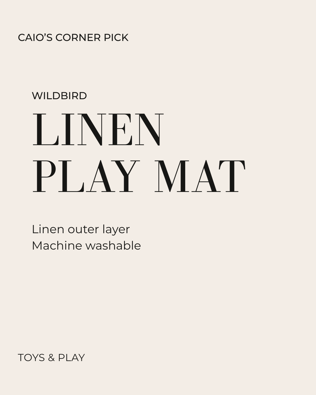 Wildbird Linen Quilted Playmat