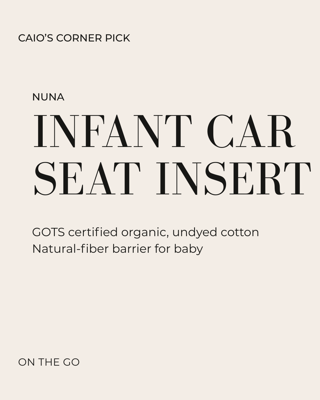 Nuna Organic Cotton Infant Car Seat Insert
