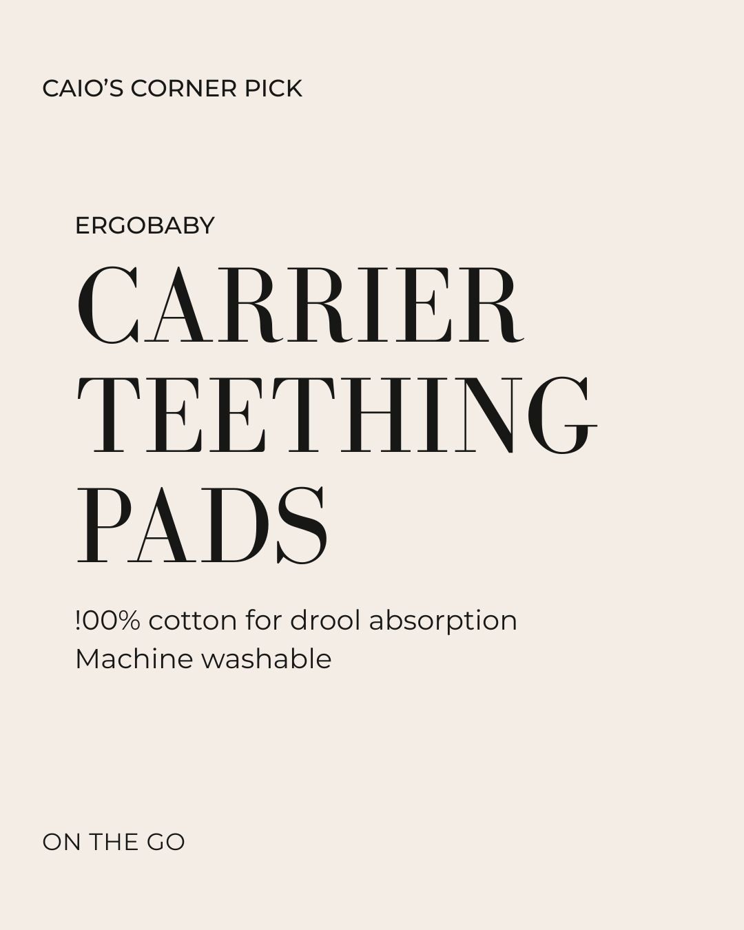 Ergobaby 100% Cotton Baby Carrier Teething Pads