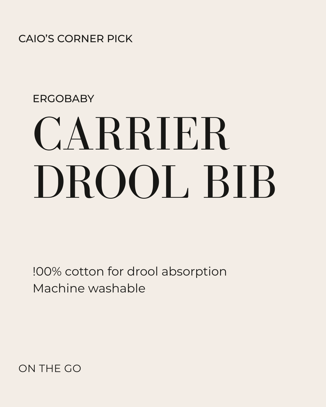 Ergobaby 100% Baby Carrier Drool Bib
