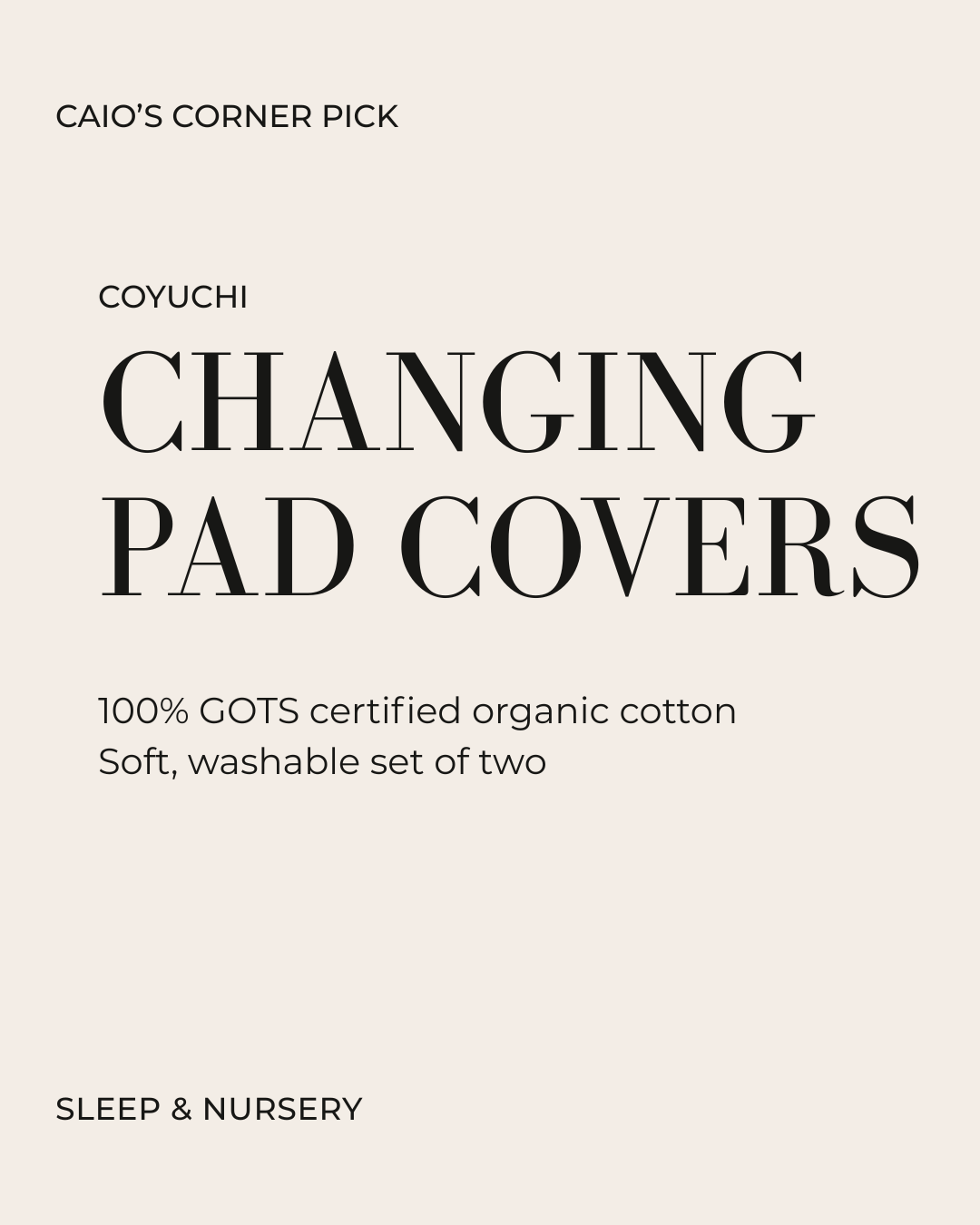 Coyuchi Organic Changing Pad Cover (set of 2)