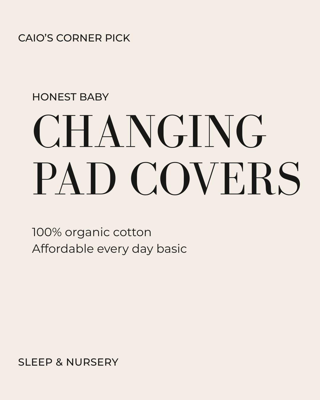 Honest Baby Organic Cotton Changing Pad Cover